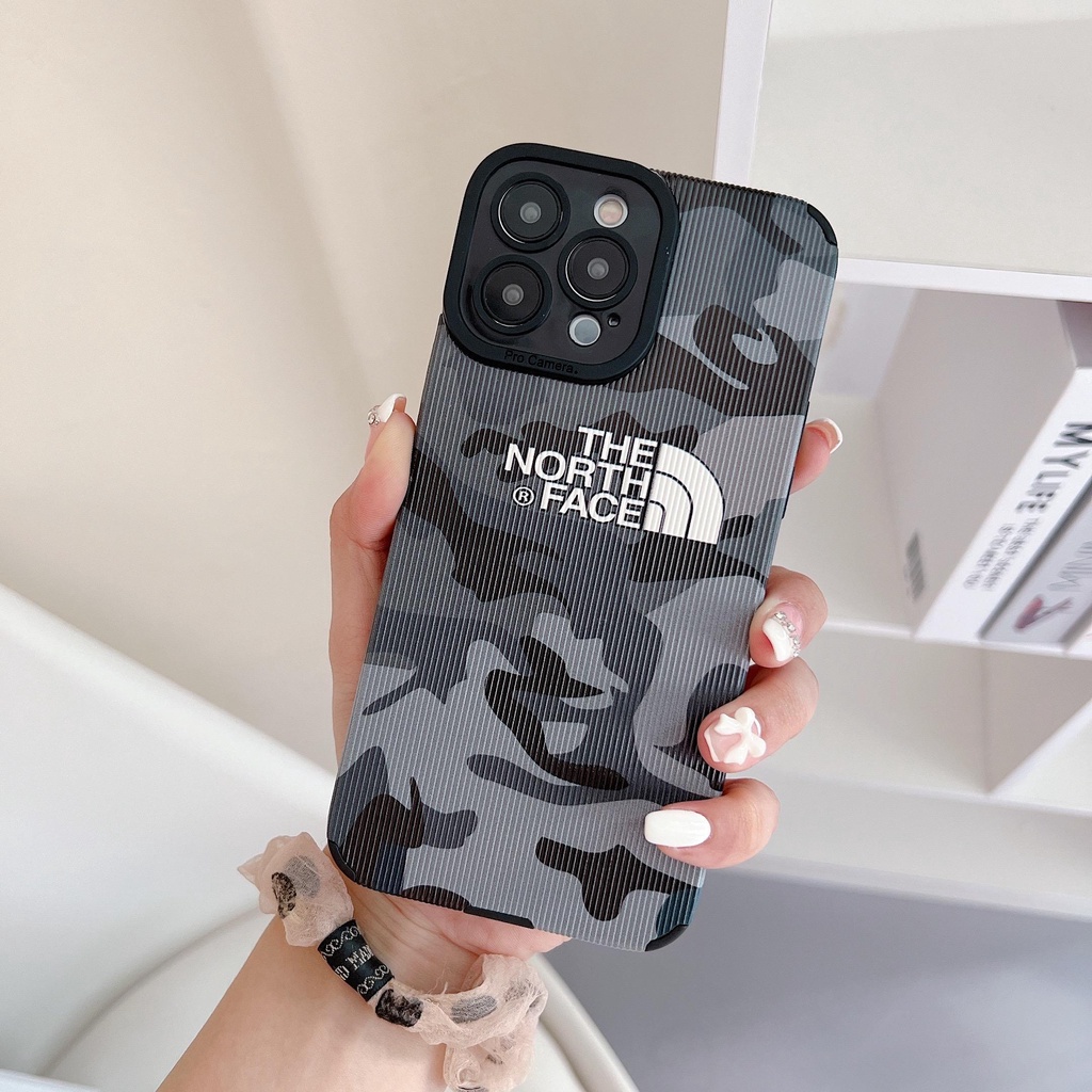 Ốp Điện Thoại Da Họa Tiết the north face Cho iphone 13 Pro Max i13 13pro 11 Pro Max i11 X XR Xs Max 7 plus 8 plus 12Pro 12 Pro Max