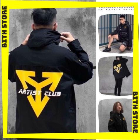 Áo khoác dù nam 2 lớp form rộng có mũ ARTIST CLUB, áo khoác chống nắng thời trang nam nữ đều mặc được