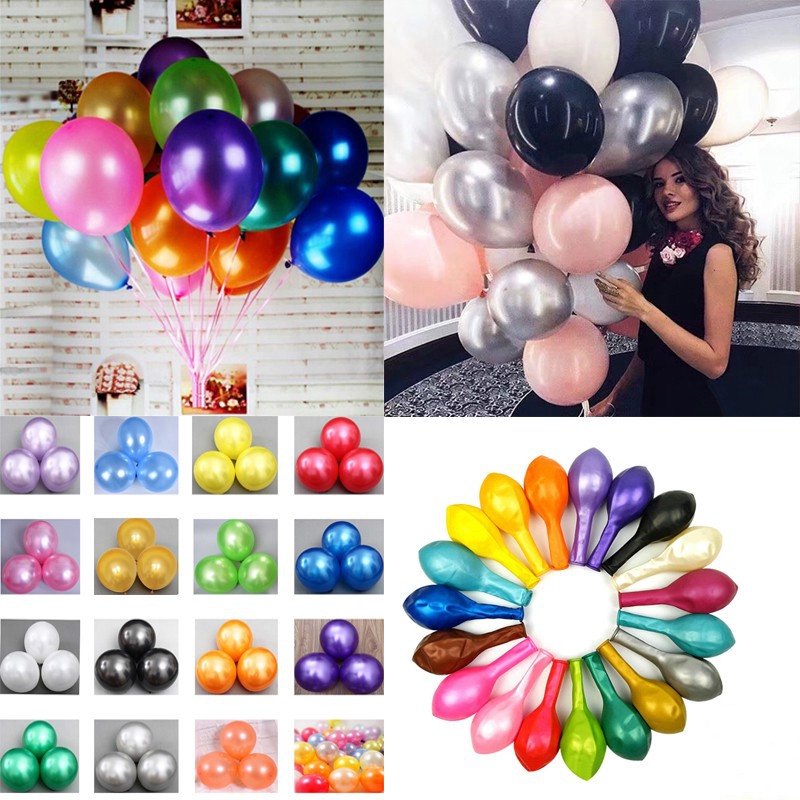 Set 50 Bong Bóng 12 inch Dùng Trang Trí Tiệc Cưới / Sinh Nhật