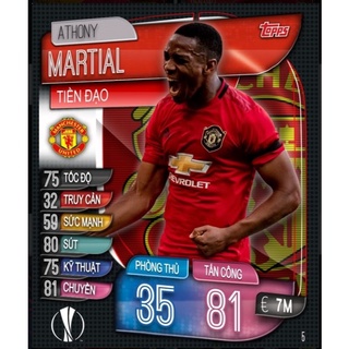 1 set thẻ cầu thủ insert Manchester United (10 thẻ)