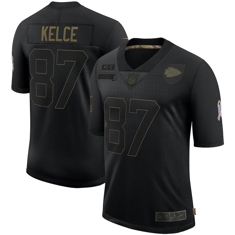 Áo Thun Thể Thao Bóng Đá Kansas City Trưởng Thành Phố NFL Kelce TShirt Pay Tribute Jersey Unisex 2020