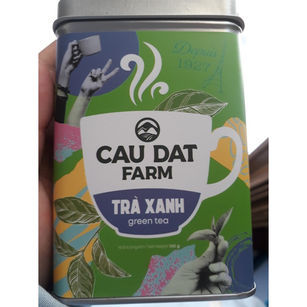 Trà Xanh Cầu Đất Farm Hộp Thiếc 100g