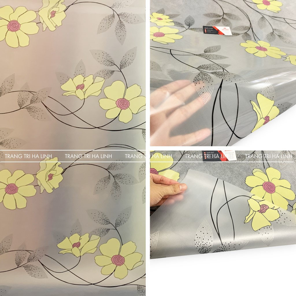 Decal dán kính mờ hoa văn 3d dán cửa sổ nhiều mẫu đẹp chọn lọc giá rẻ 90cmx50cm