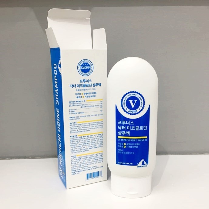 SỮA TẮM NẤM VÀ VIÊM DA CHO CHÓ MÈO PRUNUS DR. MICOCHLODINE SHAMPOO - NHẬP KHẨU HÀN QUỐC