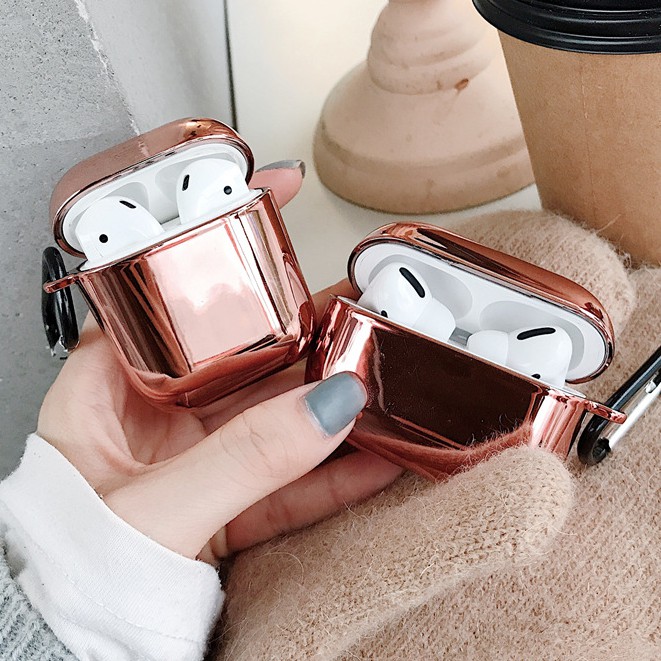 Vỏ Bảo Vệ Hộp Sạc Tai Nghe Mềm Mạ Điện Cho Airpods 1 / 2 / Pro