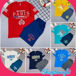 Bộ cộc tay bé trai cotton size đại cồ 40-60kg