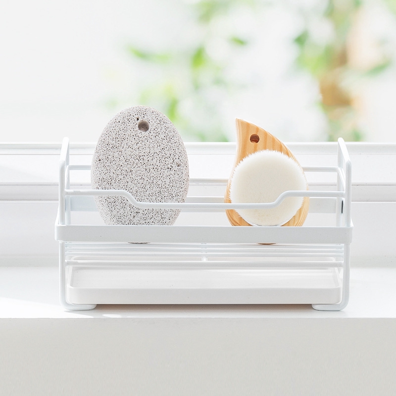 Giá đựng đồ bằng sắc kim loại có khay xốp cho nhà bếp