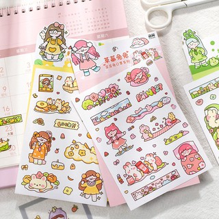 Set 6 Tấm Hình Dán Trang Trí Dễ Thương