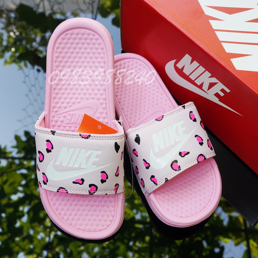 Dép Nike Nk FREE SHIP + hộp hãng + siêu cấp hàng VNXK loại 1.1 báo hồng unisex hot trend quai bản ngang nữ. BH Slippers
