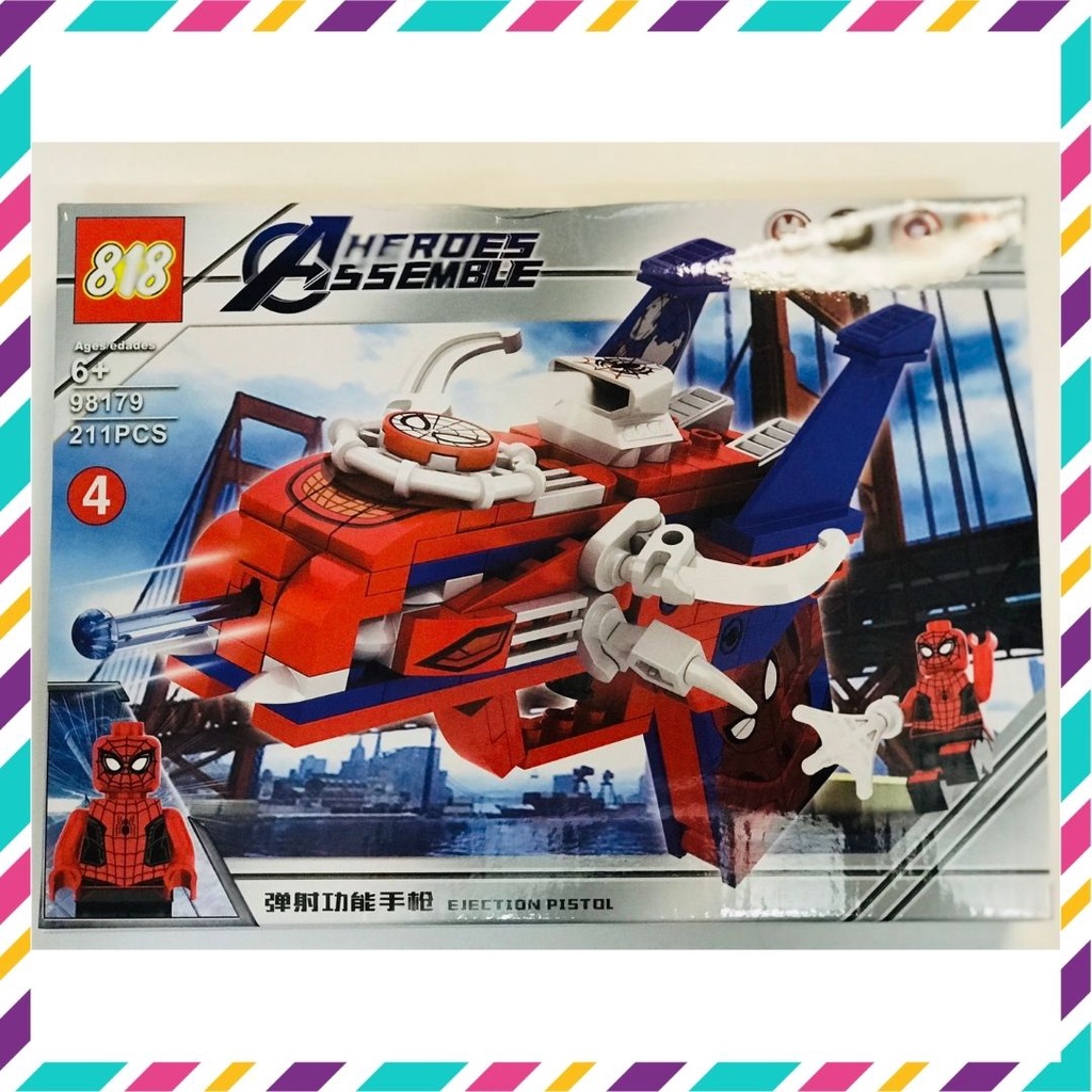 Đồ chơi xếp hình marvel, đồ chơi lắp ráp avengers, đồ chơi siêu anh hùng mẫu mới 180pcs ~ 200pcs