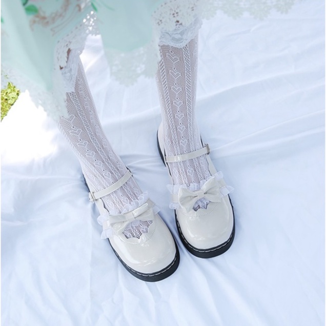 Giày Búp Bê Nữ Ulzzang Vintage, Giày Lolita Da Bóng Mềm Gắn Nơ Quai Ngang Mảnh Đế Dày 3cm Hàn Quốc- Iclassy_shoes