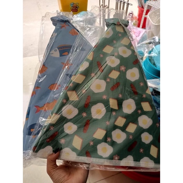 Lồng bàn giữ nhiệt, lồng bàn gấp gọn 6 cạnh có khung sắt tiện lợi