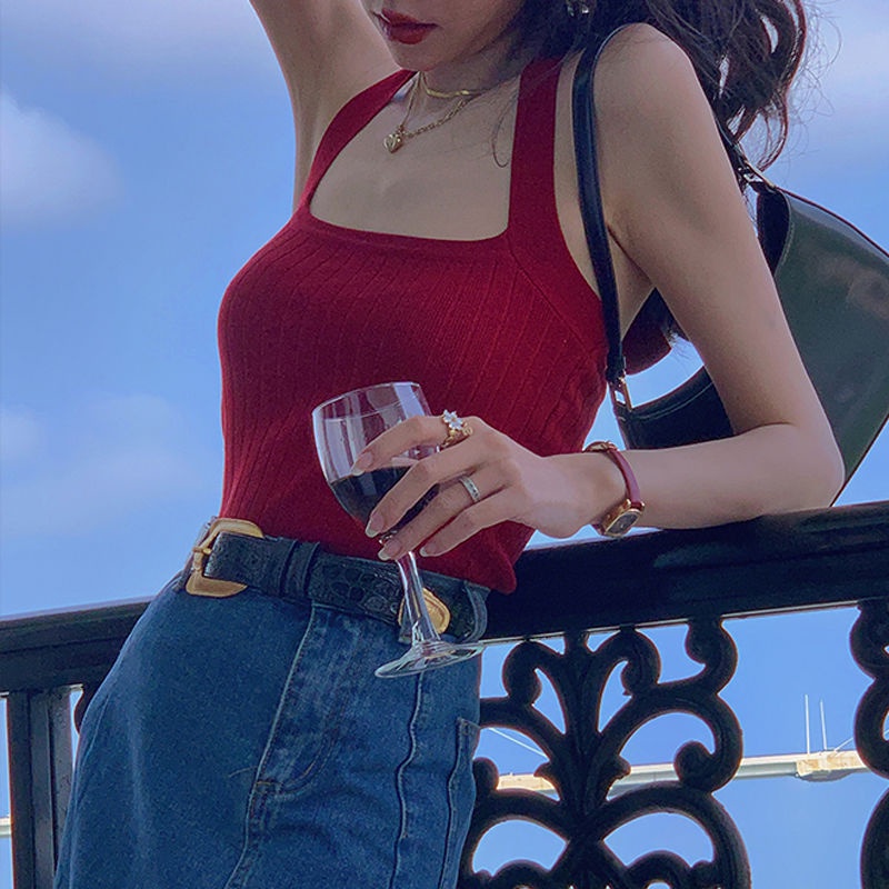 Áo Dệt Kim Cổ Yếm Phong Cách Hong Kong Cổ Điển Thời Trang Cho Nữ