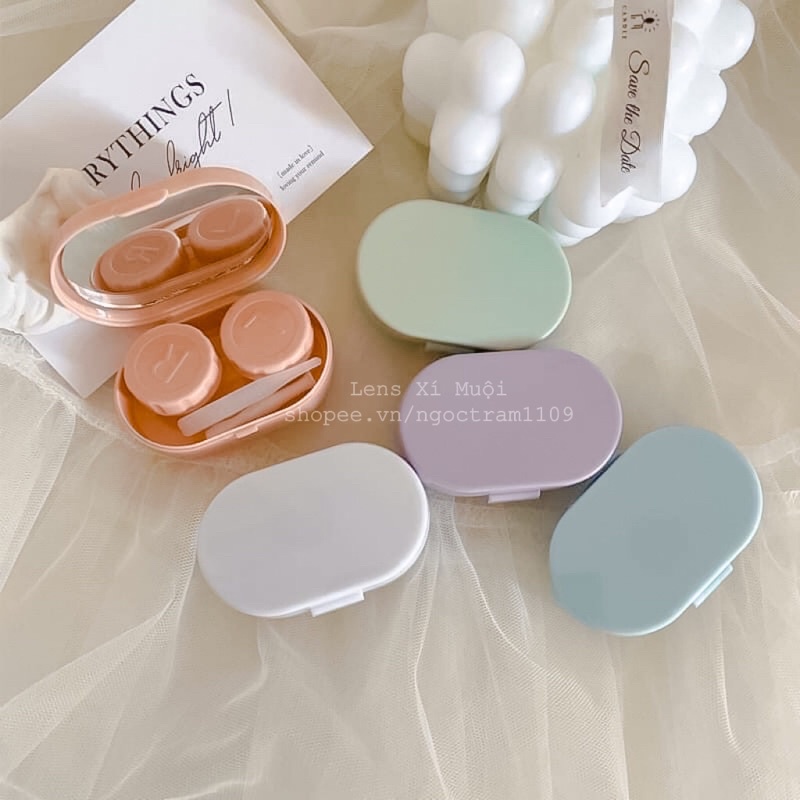 Khay gương đựng lens đủ màu