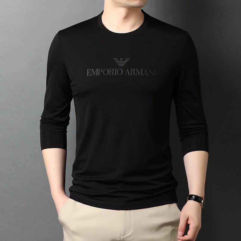 Áo thun tay dài Gấu 194 vải coton dày dặn, mềm mịn, co dãn - form regular - EMPORIO ARMANI | BigBuy360 - bigbuy360.vn