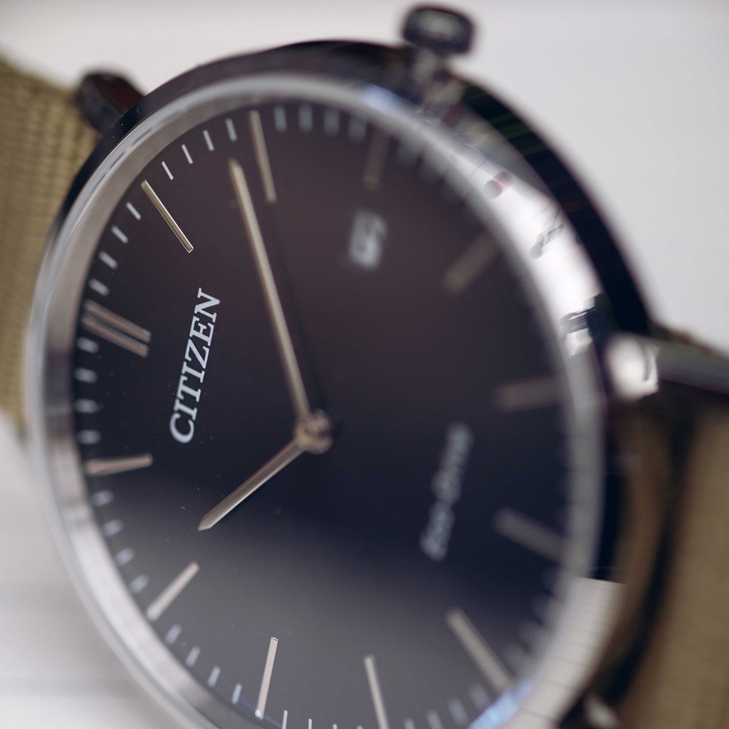 Đồng Hồ Nam Citizen Dây Vải Nato AU1080-38E - Mặt Đen (Sapphire)