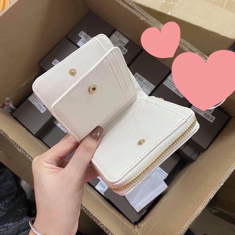 [ Hàng sẵn] Ví CNK có khóa kéo kèm dây móc xích dài