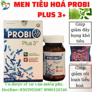 Viên Men Tiêu Hóa PROBIO PLUS 3+, Giảm rối loạn tiêu hóa đường ruột, Cân Bằng Hệ Vi Khuẩn Đường ruột.