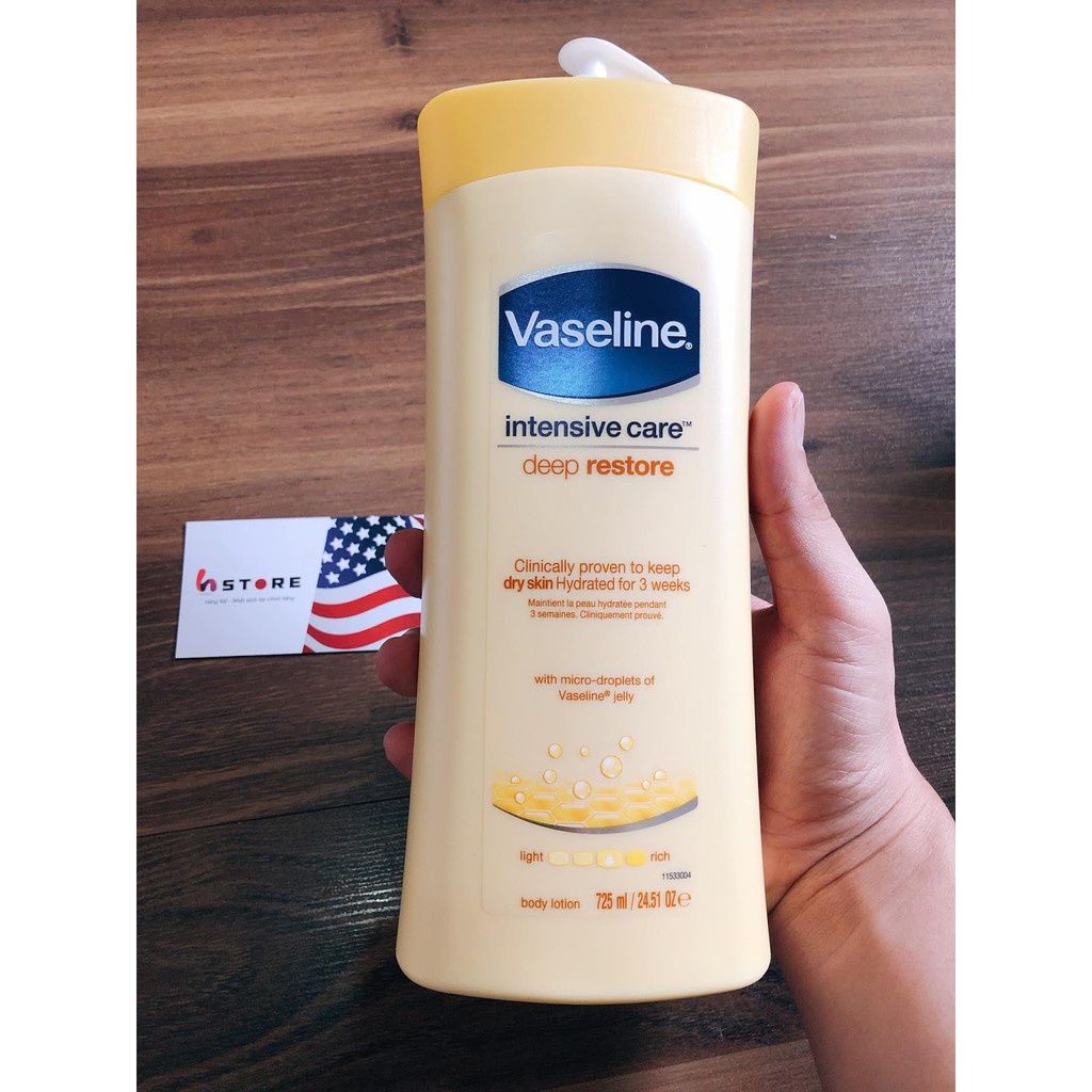 [CHÍNH HÃNG] Sữa Dưỡng Thể Vaseline Intensive Care Deep Restore 725ml- Thẩm thấu, bảo vệ da | BigBuy360 - bigbuy360.vn