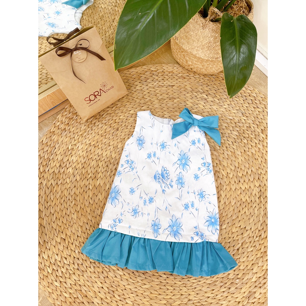 Đầm Suông Nơ Vai Đủ Màu Sắc Cho Bé Gái 9kg-46kg SoraChan - M126, M127, M128, M129, M130