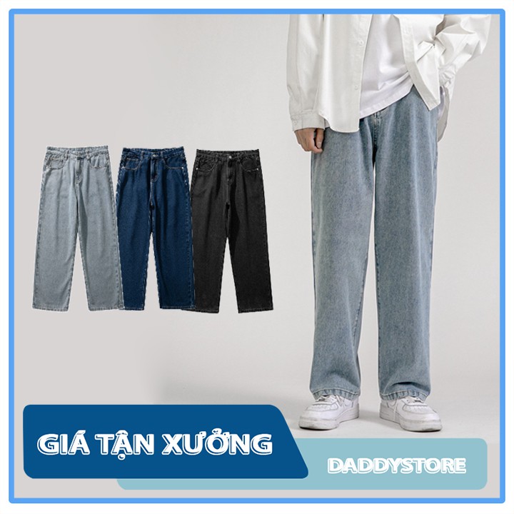 Quần jean nam ống rộng ✔️ Quần ống rộng nam nữ ✔️ Unisex nhiều màu - hình chụp thật