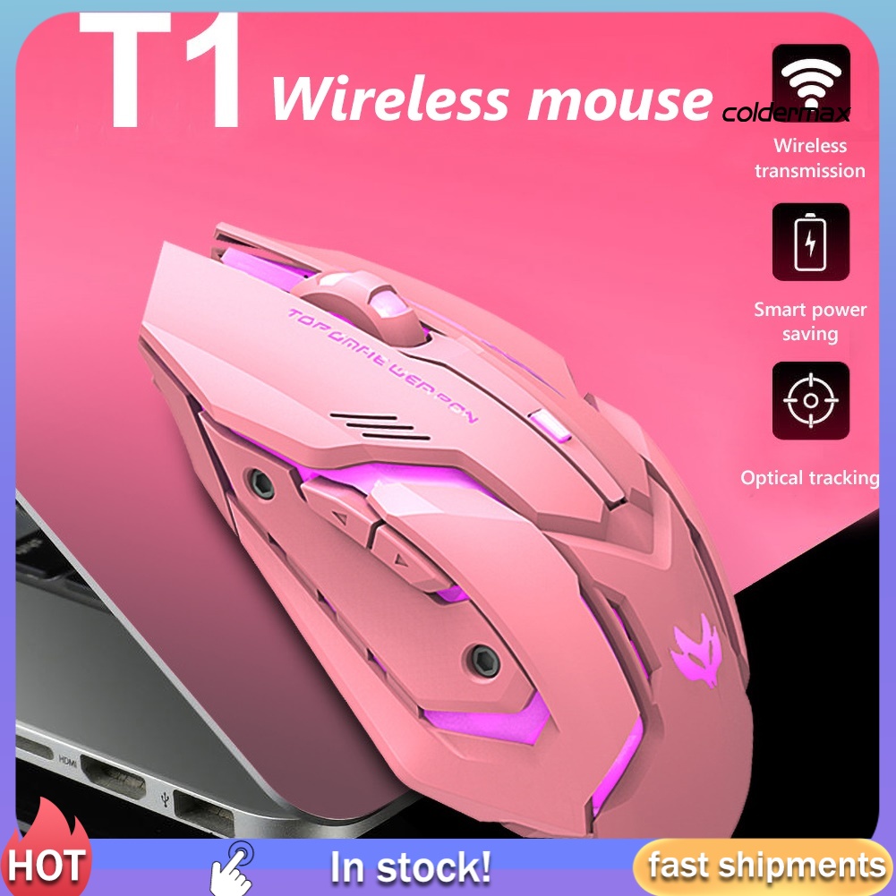 Chuột gaming không dây T1 quang học 2.4g tiện dụng cho máy tính