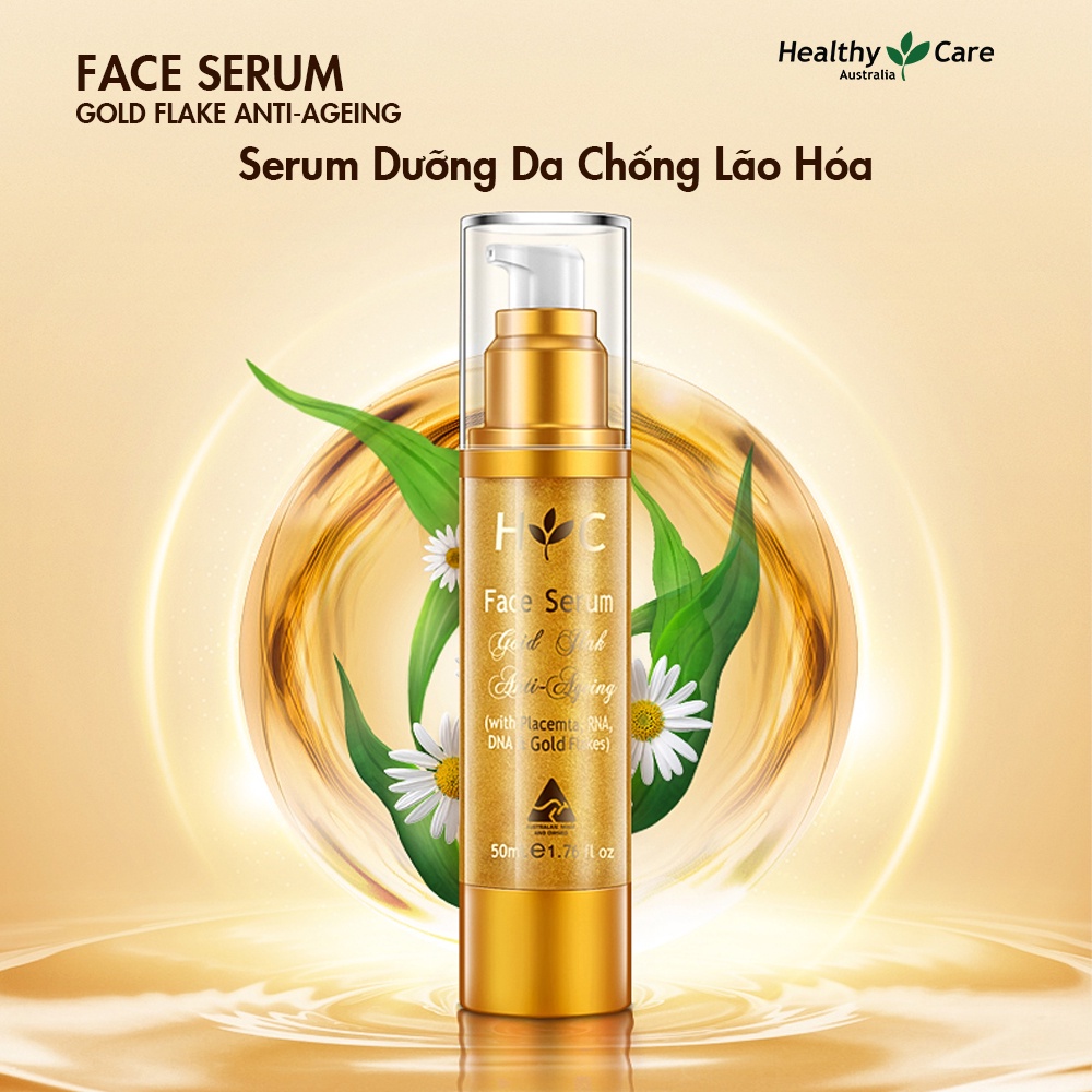 Tinh chất dưỡng da chống lão hóa Healthy Care Anti Ageing Gold Flake Face Serum 50ml