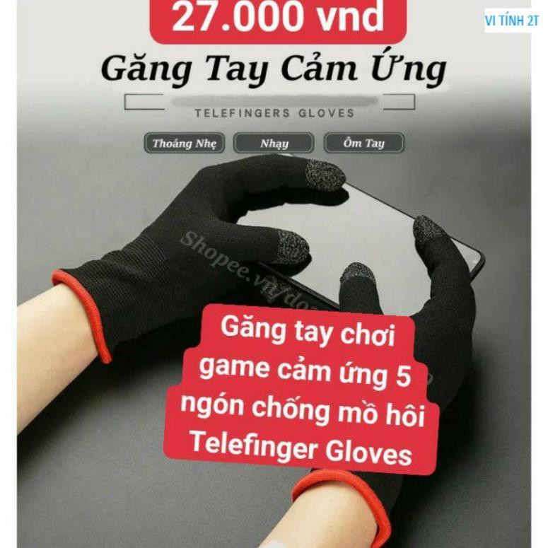 Bộ 2 Găng tay chơi game cảm ứng 5 ngón chống mồ hôi Telefinger Gloves