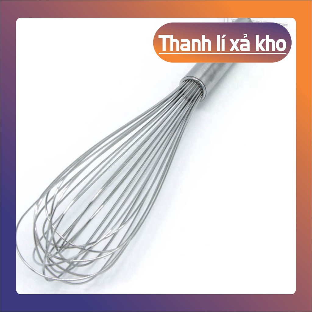 Cây đánh trứng inox 💖𝑭𝑹𝑬𝑬𝑺𝑯𝑰𝑷💖 Cây đánh cafe - Cây đánh trứng bằng thép không gỉ  25 cm loại lớn, tiện lợi và bền