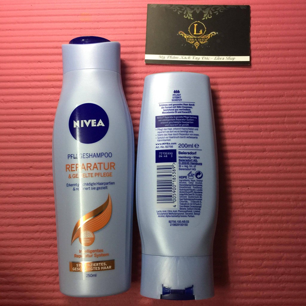 Cặp dầu gội Nivea Reparatur & Gezielte Pflege