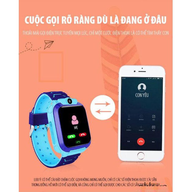 Đồng Hồ Định Vị Trẻ Em An Toàn Có Chống nước - HanruiOffical