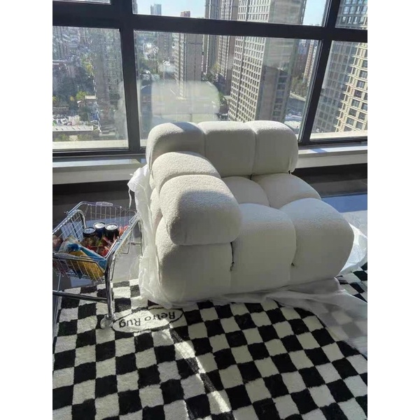 Ghế sofa lông cừu - ghế sofa vuông