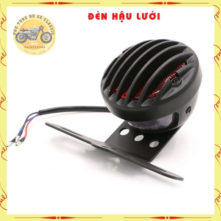 ĐÈN LED XE MÁY ĐỘ CLASSIC - Đèn Hậu Độ Mặt Trăng Có Kèm Pad Biển Số Chất Liệu Thép Sơn Tĩnh Điện