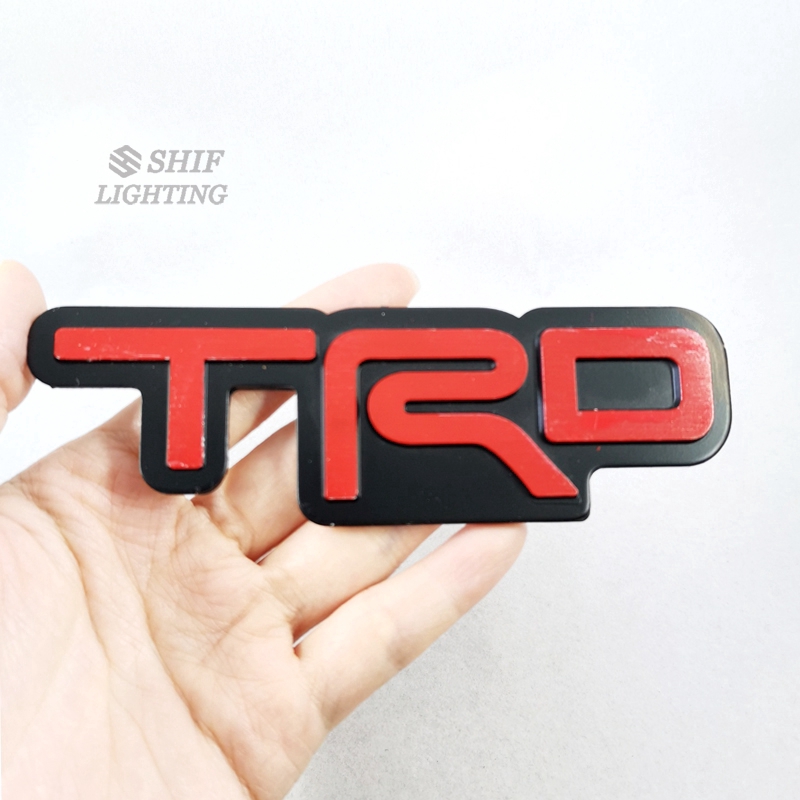 1 x Metal TRD Logo Car Auto Side Rear Trunk Decorative Emblem Badge Sticker Decal For Toyota TRD