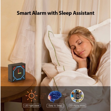 Divoom Timebox-Evo Loa bluetooth thông minh, màn hình pixel LED 256 Full RGB, đồng hồ báo thức, ghi âm
