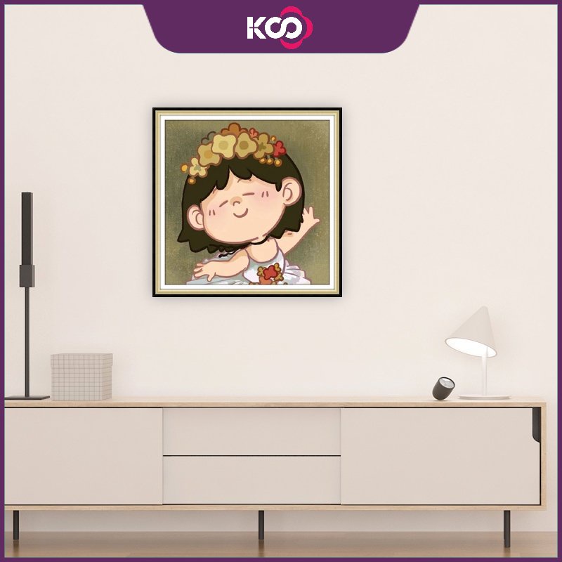 Bộ Tranh Đính Đá 5D Tự Làm 30x30cm / 40x40cm / 50x50cm Hình Nhân Vật Hoạt Hình Dễ Thương Trang Trí Nhà Cửa