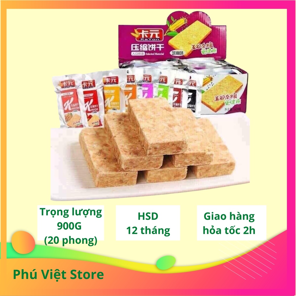 Lương khô kayon 1 hộp 20 thanh mix nhiều vị