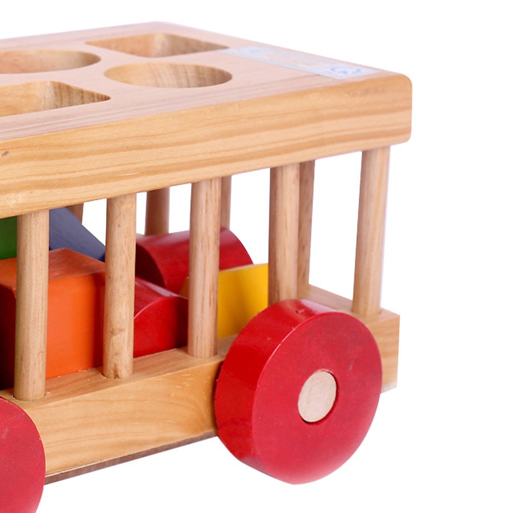 [HÀNG VIỆT NAM] Xe kéo thả hình bằng gỗ cho bé
