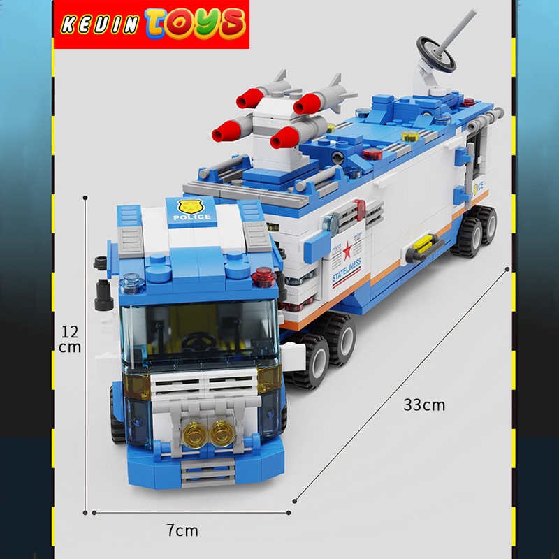 Đồ Chơi Lắp Ráp Kiểu Lego Mô Hình Đội Xe Tuần Tra Cảnh Sát Chống Tội Phạm Super City RoboCop PX.401 Với 800+ Mảnh Ghép