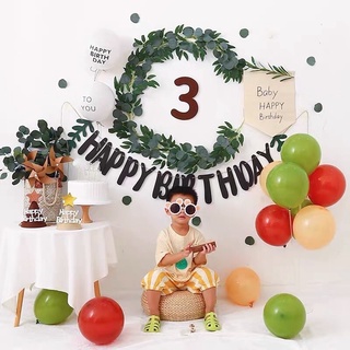 Set bóng trang trí sinh nhật Handmade kiểu Hàn Quốc cho tiệc đầy tháng, sự kiện, sinh nhật [ Tặng BƠM BÓNG + KEO DÁN ]