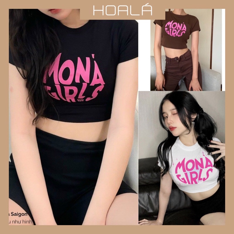 Áo Thun Crop Trơn Tay Ngắn Monagirl A148