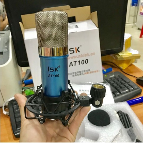 Hàng Chuẩn Chính Hãng ISK Micro thu âm iSK AT 100 Mic Hát Livestream ( Mic Hoa Vinh Hát )