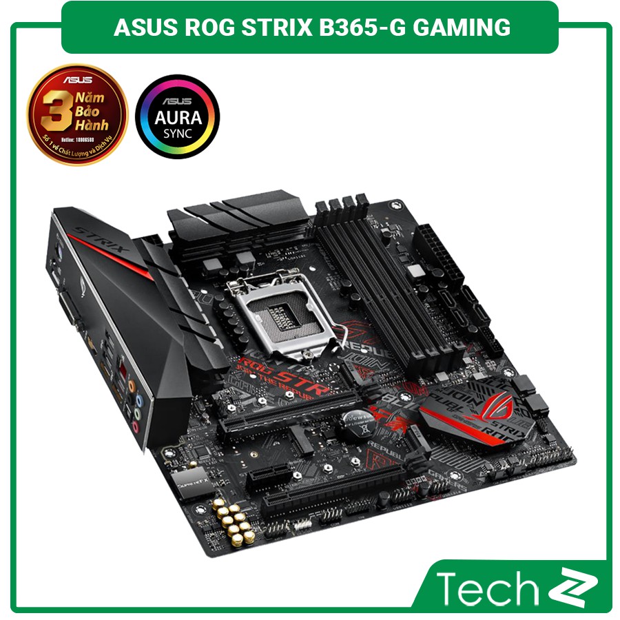 [CHÍNH HÃNH] Mainboard ASUS ROG STRIX B365-G GAMING (Intel B365 , Socket 1151, m-ATX, 4 khe RAM DDR4)