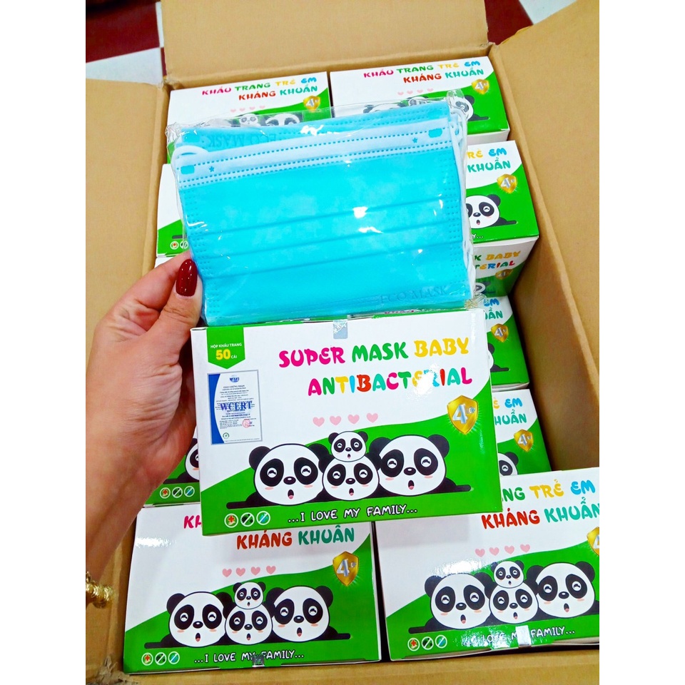 Hàng chuẩn 4 lớp NAM ANH dày Hộp 50 cái Khẩu trang kháng khuẩn chống nắng chống bụi