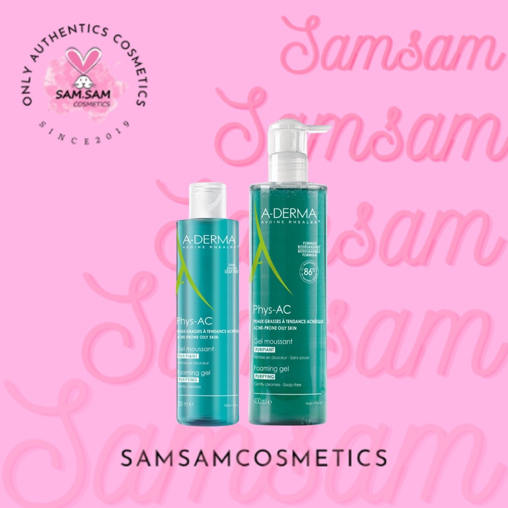 Sữa Rửa Mặt A-Derma Gel Moussant Purifiant Phys-Ac