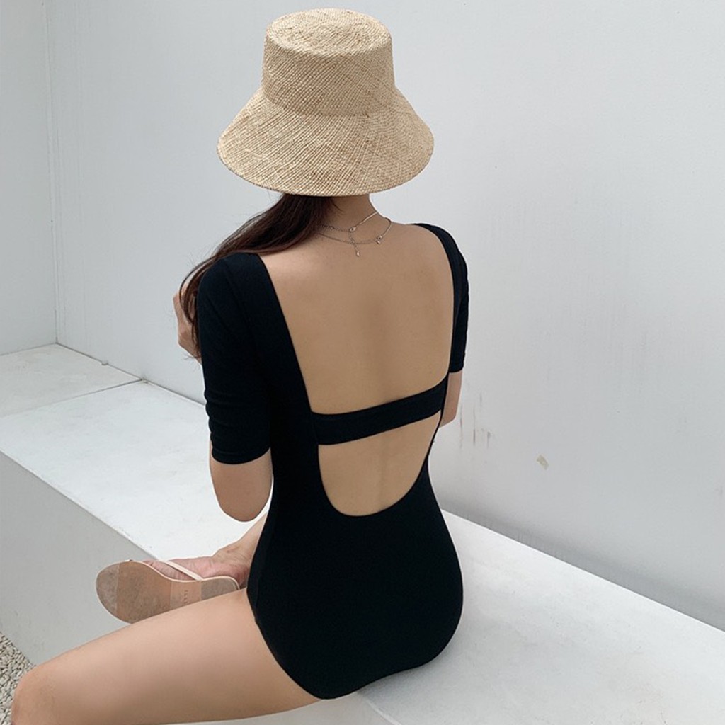 Bikini Đồ Bơi Hàn Quốc Cao Cấp Một Mảnh Chất Thun Lạnh Dày Dặn Co Giãn 4 Chiều Che Khuyết Điểm Tôn Dáng | BigBuy360 - bigbuy360.vn