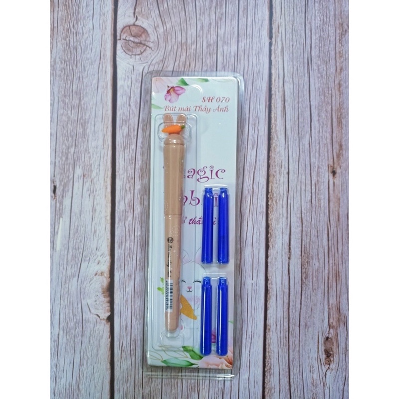Bút mài Thầy Ánh SH070 xóa được ngòi kim tinh êm trơn nét nhỏ (tặng kèm 4 ống mực) - Bút luyện chữ đẹp Ánh Dương