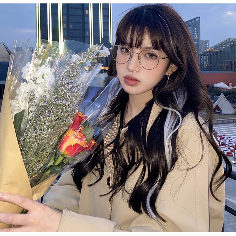 (KIQI-FASHION) COD Mắt Kính Gọng Tròn Bằng Kim Loại Chống Bức Xạ Phong Cách Cổ Điển Thời Trang Cho Nam Và Nữ