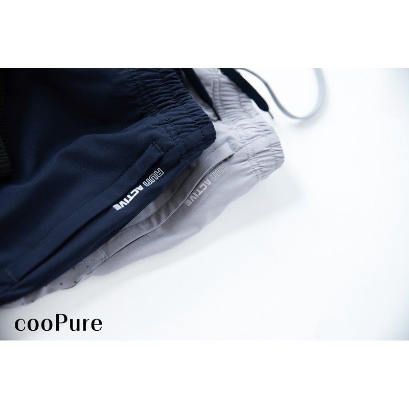 Quần sooc thể thao cooPure màu xanh chất liệu gió cực nhẹ chống nhăn 100% NO.1384 (4 màu)