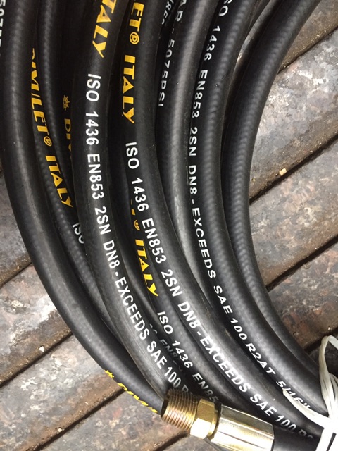 Dây rửa xe 2 lớp bố thép 15 mét dùng cho máy rửa xe cao áp